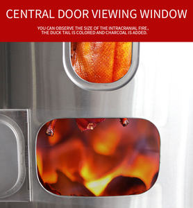 الفولاذ المقاوم للصدأ التجاري العمودي 80/90/100 سنتيمتر الغاز/الفحم بطة المحمصة فرن - Product Image 6