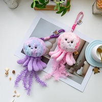 Jouet en peluche en forme de méduse, pendentif de poche, décoration, super doux, rembourrage en coton PP, fonction anti-stress
