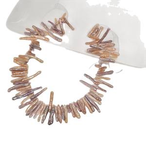 Cuentas de Palillo de Dientes de 28 Agujeros con Luz Intensa, Material Hecho a Mano para Manualidades, Forma de Botón, Perlas Naturales de Agua Dulce, Estilo Barroco Irregular - Product Image 5