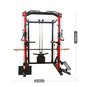 Home Gym Fitness Dual Kabel Katrol Machine Multi Functie Smith Power Rack Voor Thuisgebruik