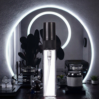Fournisseur de choix Flacon de parfum cylindrique en verre avec pulvérisateur à pompe 10 ml, sérigraphié, emballage personnalisé, flacons échantillons, Marque UruichYue