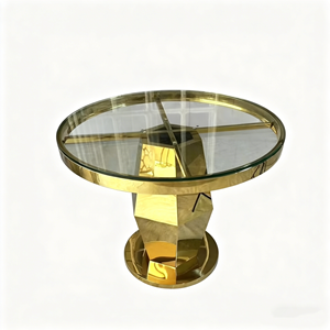 Hotel Wedding Party Event Dining <strong>Table</strong> 48" Divine Round Cake <strong>Table</strong> Gold Wedding <strong>Decoration</strong> Cake <strong>Table</strong> - Product Image 3