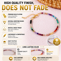 18K verguld gouden armband met meerkleurige edelstenen, delicaat feestelijk juweel cadeau voor vrouwen, Valentijnsdag, nieuwjaar, groothandel