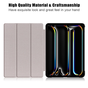 Ốp lưng máy tính bảng chống rơi, gấp ba, siêu mỏng, chất liệu da PU cứng cáp dành cho Apple <span class=keywords><strong>iPad</strong></span> <span class=keywords><strong>Pro</strong></span> 11 inch 2024 - Product Image 4