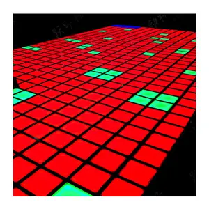 Basınç algılama oyunu yer karoları açık ve kapalı yuvarlak işık Up interaktif 3D sahne şarj edilebilir aydınlık Led dans pisti