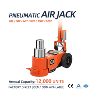 Cric hydraulique pneumatique 30T à air comprimé, équipement de réparation de camions et tracteurs à levage élevé avec roues