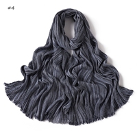 Hijab châle de luxe en modal, viscose, rayonne et coton, avec bords à franges, texture douce et froissée, doux pour la peau et respirant, chauffant