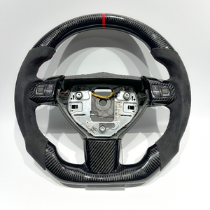 Alcantara พวงมาลัยสปอร์ตสำหรับ <span class=keywords><strong>Opel</strong></span> Astra H V x R ชิ้นส่วนรถสปอร์ตสีดำคาร์บอนไฟเบอร์ออกแบบได้ตามต้องการ - Product Image 1