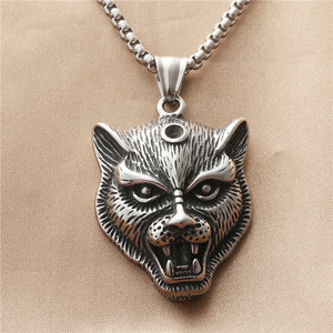 Collar con Colgante de Leopardo de Acero Inoxidable para Hombre, Diseño Animal Retro, Estilo Punk 19023 - Product Image 1