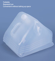Seau pliable en plastique LDPE avec robinet et poignée, conteneur souple et pliable pour le stockage d'eau, idéal pour l'utilisation en extérieur et au jardin