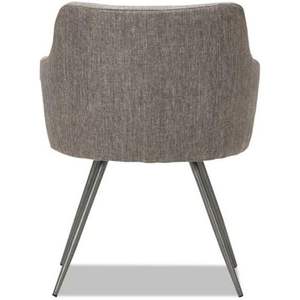 Fauteuil d'invité Alera Captain Series au design moderne et confortable, en cuir tweed gris avec structure en métal pour réunions et salon - Product Image 5