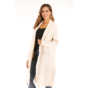 100% cachemire En Vrac En Gros <span class=keywords><strong>Pas</strong></span> <span class=keywords><strong>Cher</strong></span> Hiver Blanc <span class=keywords><strong>Pull</strong></span> pour Dames <span class=keywords><strong>Femme</strong></span> Pulls Longue Lâche <span class=keywords><strong>Pull</strong></span> Cardigan En Cachemire - Product Image 5
