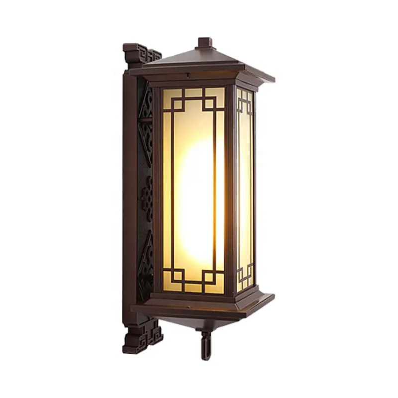 Lampada da parete a LED per esterni impermeabile antico stile cinese elegante decorazione leggera prezzo diretto di fabbrica