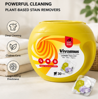 Lessive liquide 3-en-1 Megawash en dosettes, parfum fruité, écologique, pour vêtements jetables