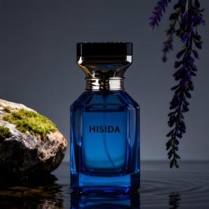 Wholesale Blue Crimp square Perfume <b>Bottle</b> 30ml 50ml 100ml Empty <b>Glass</b> Perfume <b>Bottle</b> With Box - Product Image 2