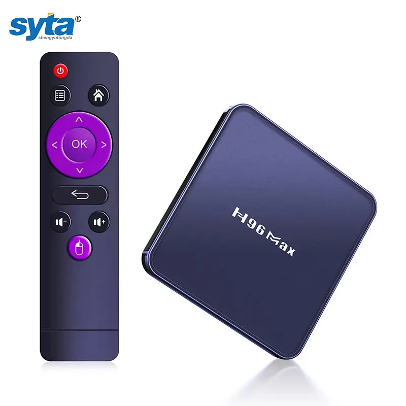 SYTA H96 Max V12 Rk3318 Android 12 OTT Tv Box 4G Flash 32G/64G Wifi Android Tv Fiber AV Play Jeux Smart Set Top Box