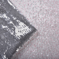 Nouvel Arrivage Tissu en Dentelle Brodé de Paillettes 100% Polyester Brillant, Respirant et Changeant de Couleur, 285 g/m², Idéal pour les Soirées Élégantes