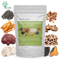 Mélange de poudre d'extraits de champignons 8 en 1 : Crinière de lion, Reishi, Cordyceps, Chaga, Shiitake, Maitake, Queue de dinde