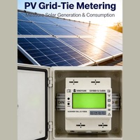 Meter Energi MID Tiga Fasa untuk Asrama Universitas, Direct 80A 1000 Imp/kWh 2x S0 Pulse IP51 DIN Rail