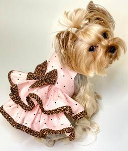Vestido de Arnés para Perro, Vestido de Sandía Personalizado con <span class=keywords><strong>Nombre</strong></span> Bordado, Vestido de Boda para Perro Rosa, <span class=keywords><strong>Ropa</strong></span> de Cumpleaños para Perro - Product Image 4
