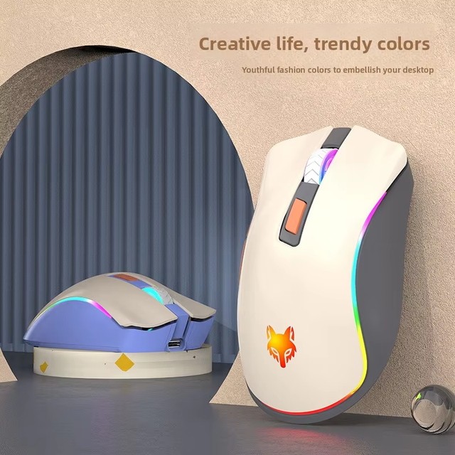 XYH52 Dual-Mode 2.4G Wireless Mouse Gamer 6-Button Optical Sensor Rechargeable Silent Click Ergonomic for Office & Gaming China