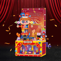 Blocs de construction de cirque, blocs de construction de clown rotatifs, ensemble de briques d'éléphant volant, jouets à mécanisme de liaison pour la décoration de chambre d'enfants