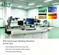 Machine de marquage laser CO2 à fibre pour cartes en papier, plastique, métal, avec lecture automatique de codes QR et RFID