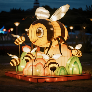 Linternas Chinas Hechas a Mano con Forma <span class=keywords><strong>de</strong></span> Abeja, Impermeables y Duraderas, <span class=keywords><strong>para</strong></span> Festivales, Navidad, Jardín, Parques Temáticos, Fiestas y Celebraciones - Product Image 1