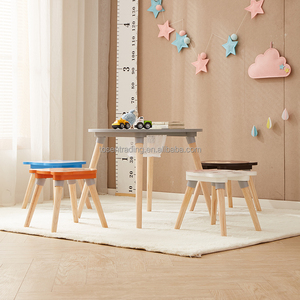 โต๊ะเด็กพร้อมเก้าอี้ 4 ตัว ลายสัตว์แสนสนุก เฟอร์นิเจอร์ไม้ - Product Image 3