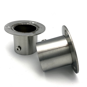 Supporti a parete in acciaio inossidabile per raccordi tubolari con flangia singola a piede alto - Product Image 6