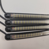 Kingshowstar Bande lumineuse de calandre de voiture à LED blanche et jaune Lumière de fourche à balayage Pare-chocs avant Capot Grille lumineuse montée en maille