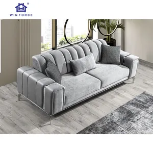 Winforce Sofa Set Furniture Made In China Modern American Style Living Room Luxury Chesterfield Sofa Set 3 Seater Design