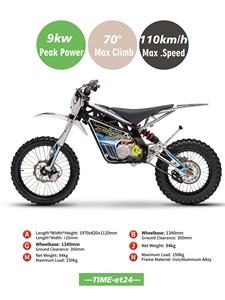 <span class=keywords><strong>Moto</strong></span> tout-terrain électrique 9000W, cadre en alliage de fer et d'aluminium, 80V37Ah, 110 km/h, modèle ET pour adultes - Product Image 1