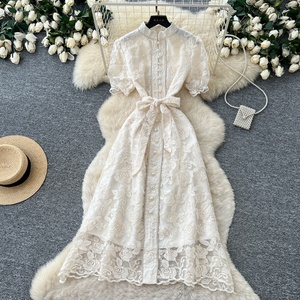 Vestido Túnica Casual de Verano para Mujer, Vestido Midi con Bordado de Cuentas y Malla - Product Image 3