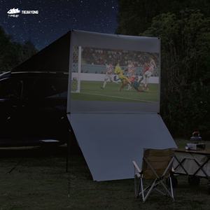 Auvent <span class=keywords><strong>de</strong></span> <span class=keywords><strong>jardin</strong></span> extérieur Auvent latéral sans poinçon Isolation coupe-vent à conduite rapide Ultraviolet étanche UPF50 PVC plastique - Product Image 2