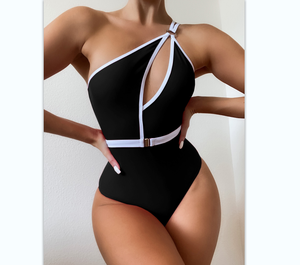 Tùy Chỉnh Bơi Phù Hợp Với Cô Gái Ánh Sáng Màu Xanh Cắt Ra Áo Tắm Một Mảnh Đồ Bơi Tam Giác Tắm Suit - Product Image 6