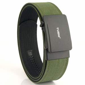 Logotipo personalizável Men's Casual <span class=keywords><strong>Belt</strong></span> New Zinc Alloy Tactical Combat Buckle Elastic Woven for Personal Defense Equipment - Product Image 3