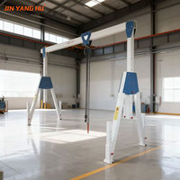 Grue portique mobile en aluminium, hauteur et largeur des pattes réglables, grue portique légère en aluminium pour levage en atelier