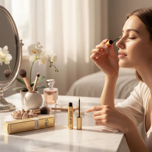 Neuer Trend Peptid-Wimpernwachstumsserum Feuchtigkeitsspendend Verlängernd Natürliches Kräuter-Veganes Rizinusöl Private Label Wasserfest Nein - Product Image 3