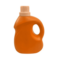 Bouteille en plastique liquide carrée HDPE mate de 2 L avec poignée latérale, prise en main ergonomique, bouchon à vis, couleur personnalisée, conteneur pour produits chimiques et eau