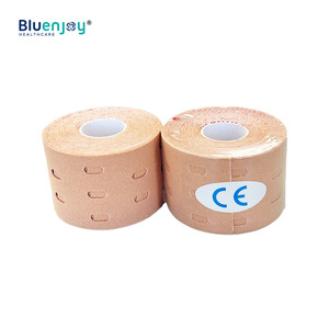 BLUENJOY bande de kinésiologie athlétique coton élastique imperméable à l'eau motif perforé personnalisé rouleau de kinésiologie prédécoupé adhésif amical - Product Image 2