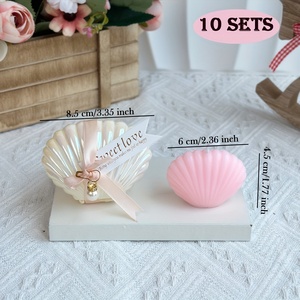 10 Conjuntos de Pacotes de Lembrancinhas para Festa com Velas Aromáticas de Freesia e Pérolas para Casamentos - Product Image 4