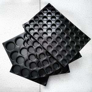 Teglia Industriale Rotonda Profonda Antiaderente per Cupcake e <span class=keywords><strong>Muffin</strong></span>, Vassoio in Alluminio Personalizzato per Forno - Product Image 5