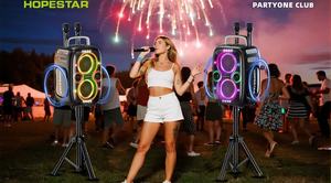 Enceinte portable sans fil Hopestar Partyone <span class=keywords><strong>Club</strong></span> 650W, grande puissance, étanche, pour extérieur, avec caisson de basses et double microphone - Product Image 6