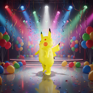 <span class=keywords><strong>Disfraz</strong></span> Inflable de <span class=keywords><strong>Pikachu</strong></span> para Adultos, Apto para Personas de 1.5-2m de Altura. Perfecto para Navidad, cosplay, fiestas, espectáculos escénicos y bailes de máscaras - Product Image 2