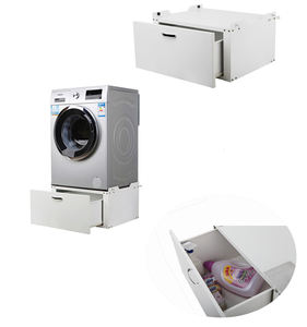Base de <span class=keywords><strong>Lavadora</strong></span> Elevada de Acero, Mueble de Almacenamiento para Lavandería, Color Blanco, con Cajón de Almacenamiento - Product Image 2