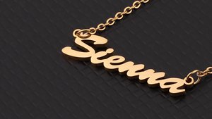 DIY Custom lettera il mio nome qualsiasi lingua Font collana alta polacco oro placcato oro 316L in acciaio inossidabile collana di gioielli donna - Product Image 2