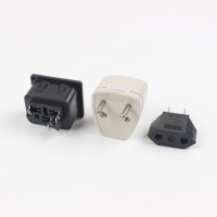 Prise secteur AC noire à 3 broches, prise industrielle UPS IEC, entrée en cuivre 250V 16A, type verrouillable PDU avec clips fixes