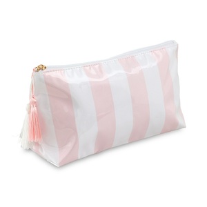 Bolsa de Cosméticos de PVC Brillante con Rayas, Bolsa de Aseo Transparente para Playa, Viajes de Verano, Bolsa de Almacenamiento Transparente para Artículos de Aseo - Product Image 5