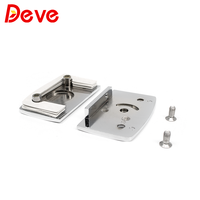 Deve Quincaillerie de porte étanche Mortaise Loquet principal Porte Verre Central Salle de bain Serrure de porte sans clé